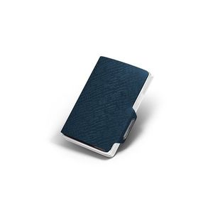 Modrá vzorovaná kožená peněženka Mondraghi Elegance obraz