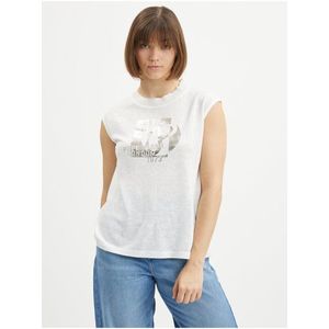 Bílé dámské tričko s potiskem Pepe Jeans Avis obraz