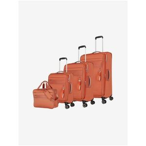 Sada oranžových cestovních kufrů Travelite Miigo 4w S, M, L + BB Copper/chutney obraz