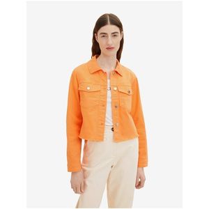 Oranžová dámská plátěná bunda Tom Tailor obraz