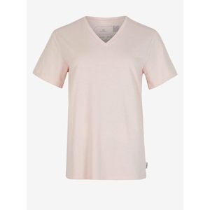 Béžové dámské basic tričko s véčkovým výstřihem O'Neill ESSENTIALS V-NECK T-SHIRT obraz