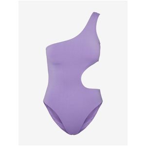 Světle fialové dámské jednodílné plavky s průstřihem Pieces Bara obraz