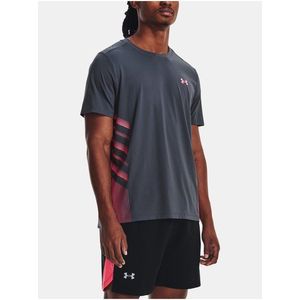 Růžovo-šedé pánské sportovní tričko Under Armour UA ISO-CHILL LASER HEAT SS obraz