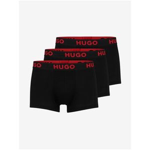Sada tří pánských boxerek v černé barvě HUGO obraz