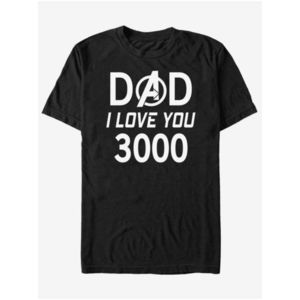 Černé unisex tričko ZOOT.Fan Marvel Dad 3000 obraz