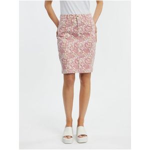 Růžová dámská vzorovaná džínová sukně ORSAY obraz