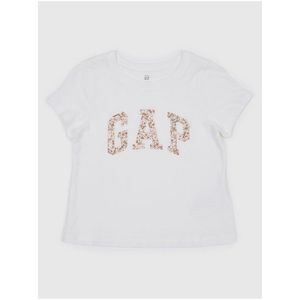 Bílé holčičí tričko Gap obraz