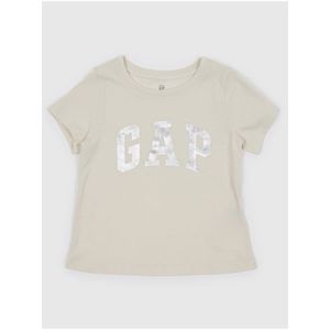 Krémové holčičí tričko Gap obraz