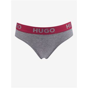 Šedé dámské žíhané kalhotky HUGO obraz