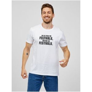 Bílé pánské tričko ZOOT.Original Co se stane na festivalu, zůstane na festivalu obraz
