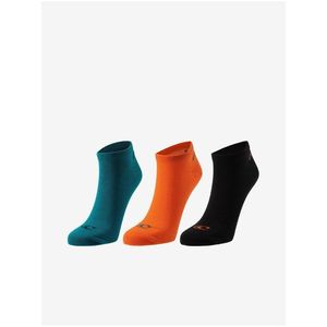 Sada tří párů unisex ponožek v oranžové, petrolejové a černé barvě O'Neill QUARTER ONEILL 3 PACK obraz