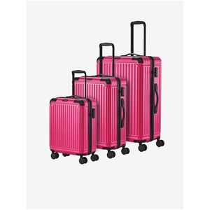 Sada tří cestovních kufrů v růžové barvě Travelite Cruise 4w S, M, L obraz