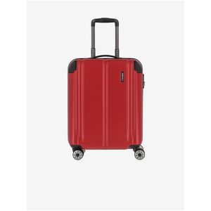 Červený cestovní kufr Travelite City 4w S obraz