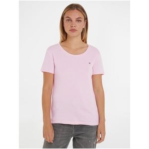 Světle růžové dámské tričko Tommy Hilfiger obraz