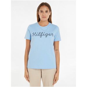 Světle modré dámské tričko Tommy Hilfiger obraz