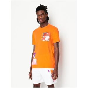 Oranžové pánské tričko Armani Exchange obraz
