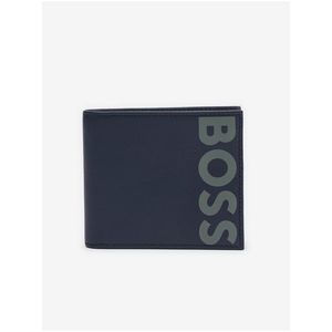 Tmavě modrá pánská kožená peněženka Hugo Boss obraz