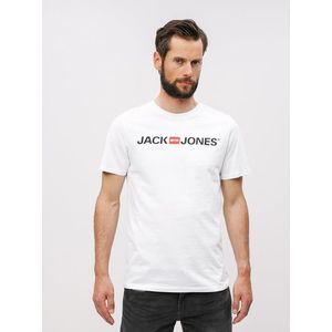 Bílé tričko s potiskem Jack & Jones obraz