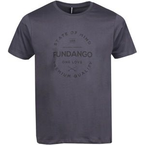 FUNDANGO BASIC T LOGO-4 T-SHIRT Pánské tričko, tmavě šedá, velikost obraz