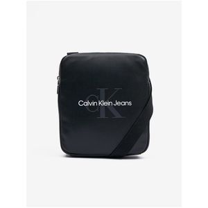 Černá pánská taška přes rameno Calvin Klein Jeans Monogram Soft Reporter obraz