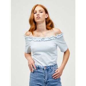 Pieces Leah Crop top Modrá obraz