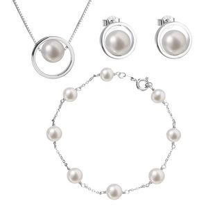 Evolution Group Sada stříbrných šperků s bílou říční perlou AG SADA 1 obraz