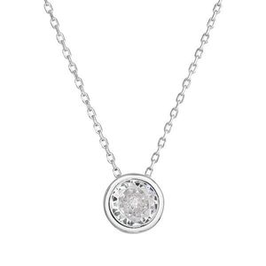 Evolution Group Stříbrný náhrdelník s čirým zirkonem 12051.1 crystal obraz