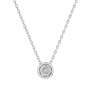 Evolution Group Stříbrný náhrdelník s čirým zirkonem 12052.1 crystal obraz