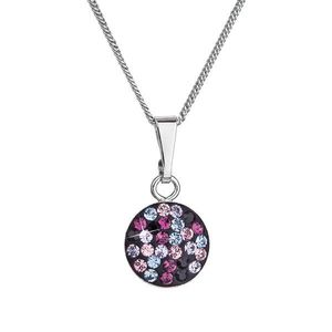 Evolution Group Stříbrný náhrdelník se Swarovski krystaly kulatý fialový 32086.3 magic violet obraz