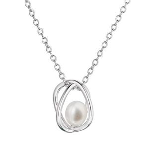 Evolution Group Stříbrný náhrdelník s říční perličkou v kleci 22044.1 obraz