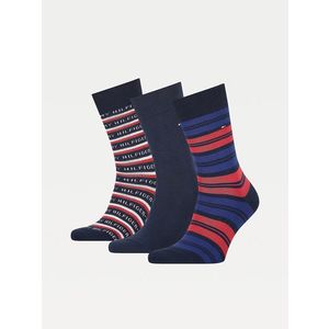 Tommy Hilfiger pánské modro červeno bílé ponožky Box 3 pack obraz