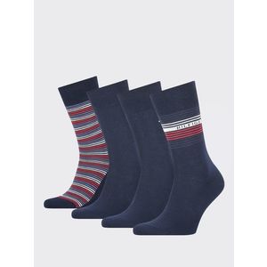 Tommy Hilfiger pánské modro červeno bílé ponožky Box 4 pack obraz