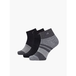 Calvin Klein pánské šedo černé ponožky 3pack obraz