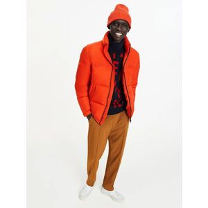 Tommy Hilfiger pánská oranžová péřová bunda obraz