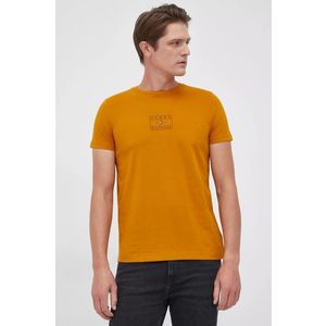 Tommy Hilfiger pánské hořčicově žluté tričko obraz