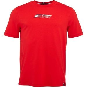Tommy Hilfiger pánské červené tričko Essential obraz