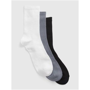 Sada tří párů pánských ponožek v bílé, šedé a černé barvě GAP obraz