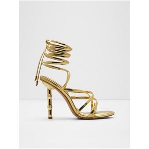 Dámské sandály na vysokém podpatku ve zlaté barvě ALDO Bamba Mirror obraz