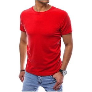 červené jednobarevné pánské tričko obraz