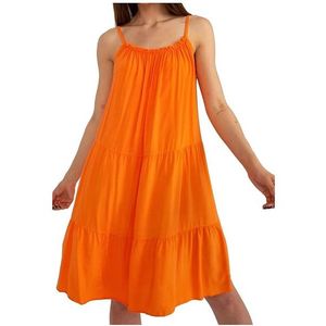 Oranžové volné letní šaty obraz