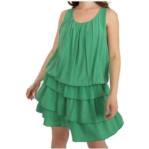 Zelené volánkové mini šaty obraz