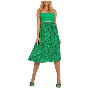 Zelená midi sukně s puntíky obraz