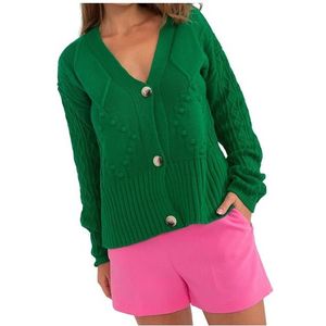 Zelený svetr s propínáním obraz