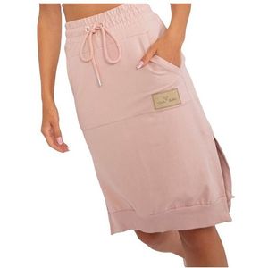 Světle růžová tepláková sukně obraz