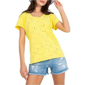 žluté tričko s efektním děrováním obraz