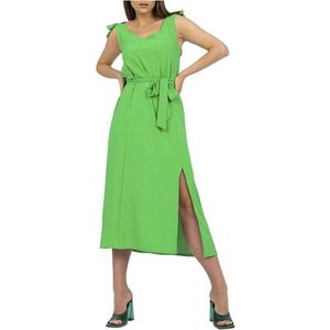 Zelené letní midi šaty s vázáním obraz