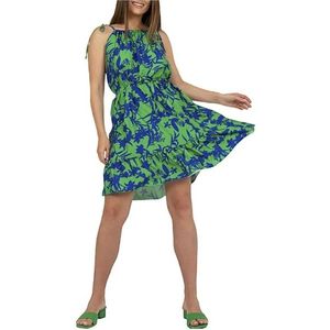 Zeleno-modré vzorované šaty obraz