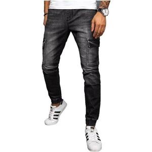 černé pánské džínové kalhoty s kapsami obraz
