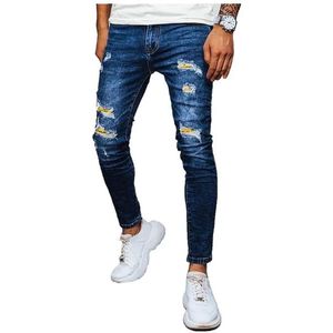Tmavě modré pánské džínové kalhoty obraz