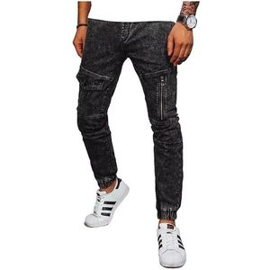 černé pánské džínové kalhoty jogger obraz